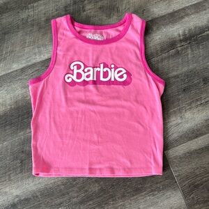 Used- excellent condition Barbie the movie color block crop muscle tank